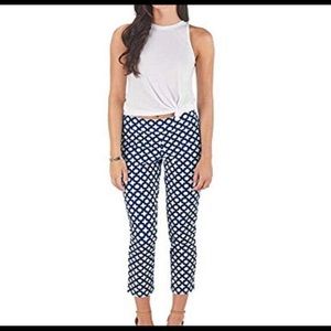 Size small mud pie navy and white geometric pant